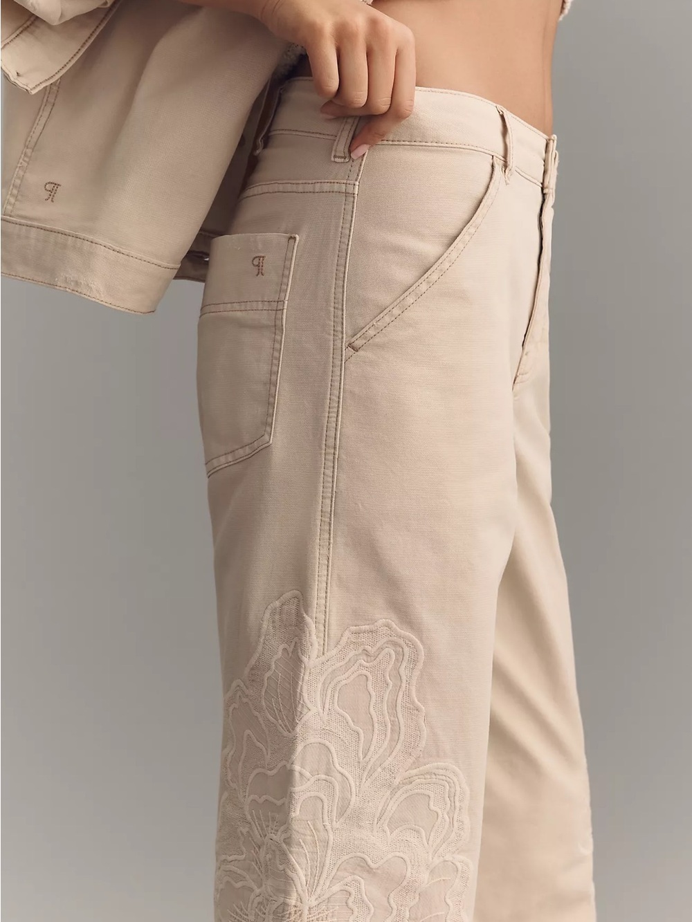 Pilcro Mason Novelty High-Rise Wide-Leg Pants